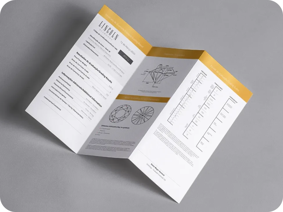 O que conta no certificado de diamantes?